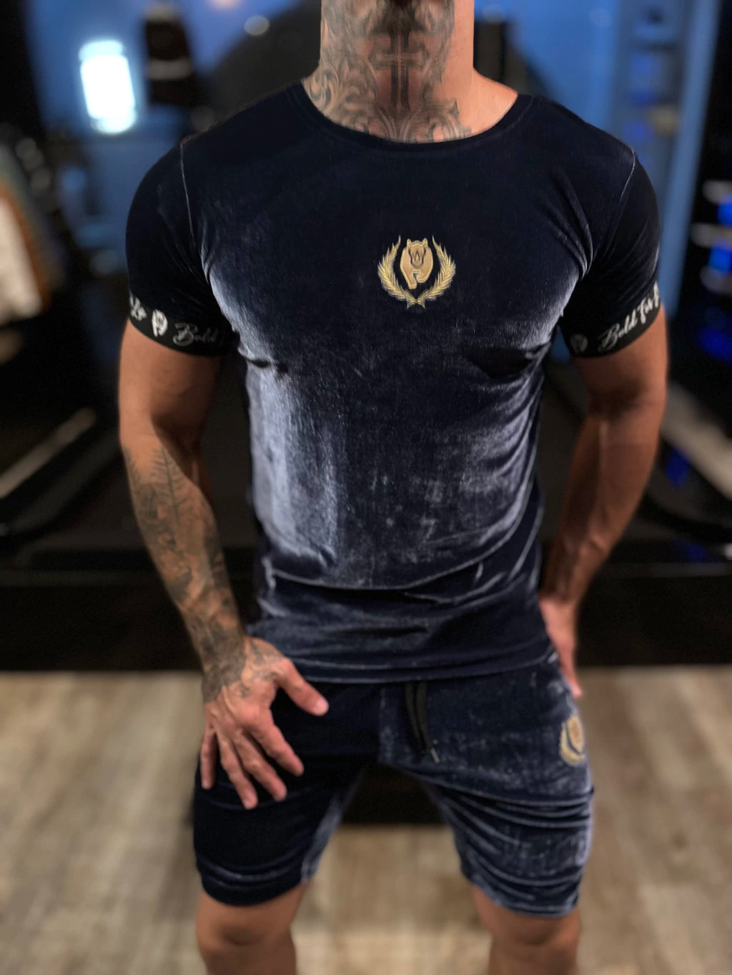 CONJUNTO VELUDO MOLHADO BLUE