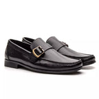 Mocassim Em Couro Absolut Preto Sola de Borracha