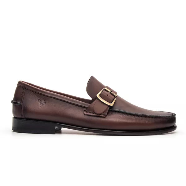 Sapato Mocassim Argentino Em Couro Sola De Couro Com Absolut Castanho