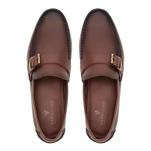 Sapato Mocassim Argentino Em Couro Sola De Couro Com Absolut Castanho