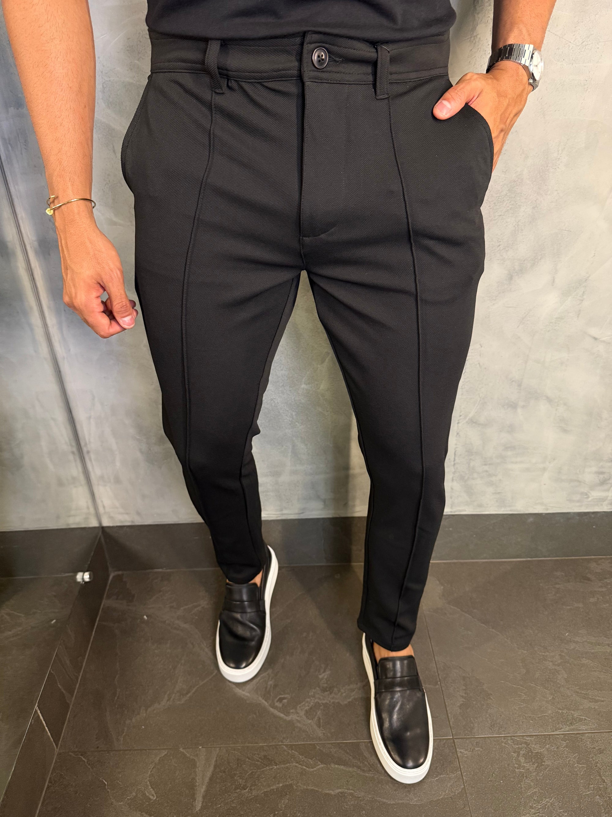 CALÇA MALHA C/ FRISO