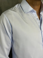 CAMISA M/L FIBRA DE BAMBU AZUL BB