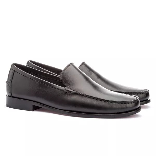 Sapato Mocassim Em Couro Sola De Couro Absolut Preto