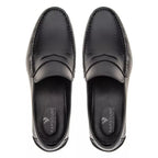Sapato Mocassim Em Couro Sola De Couro com Antiderrapante Absolut Preto