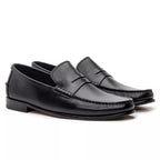 Sapato Mocassim Em Couro Sola De Couro com Antiderrapante Absolut Preto