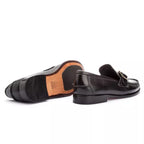 Sapato Mocassim Argentino Em Couro Sola De Couro Com Absolut Preto