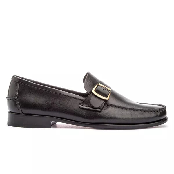 Sapato Mocassim Argentino Em Couro Sola De Couro Com Absolut Preto