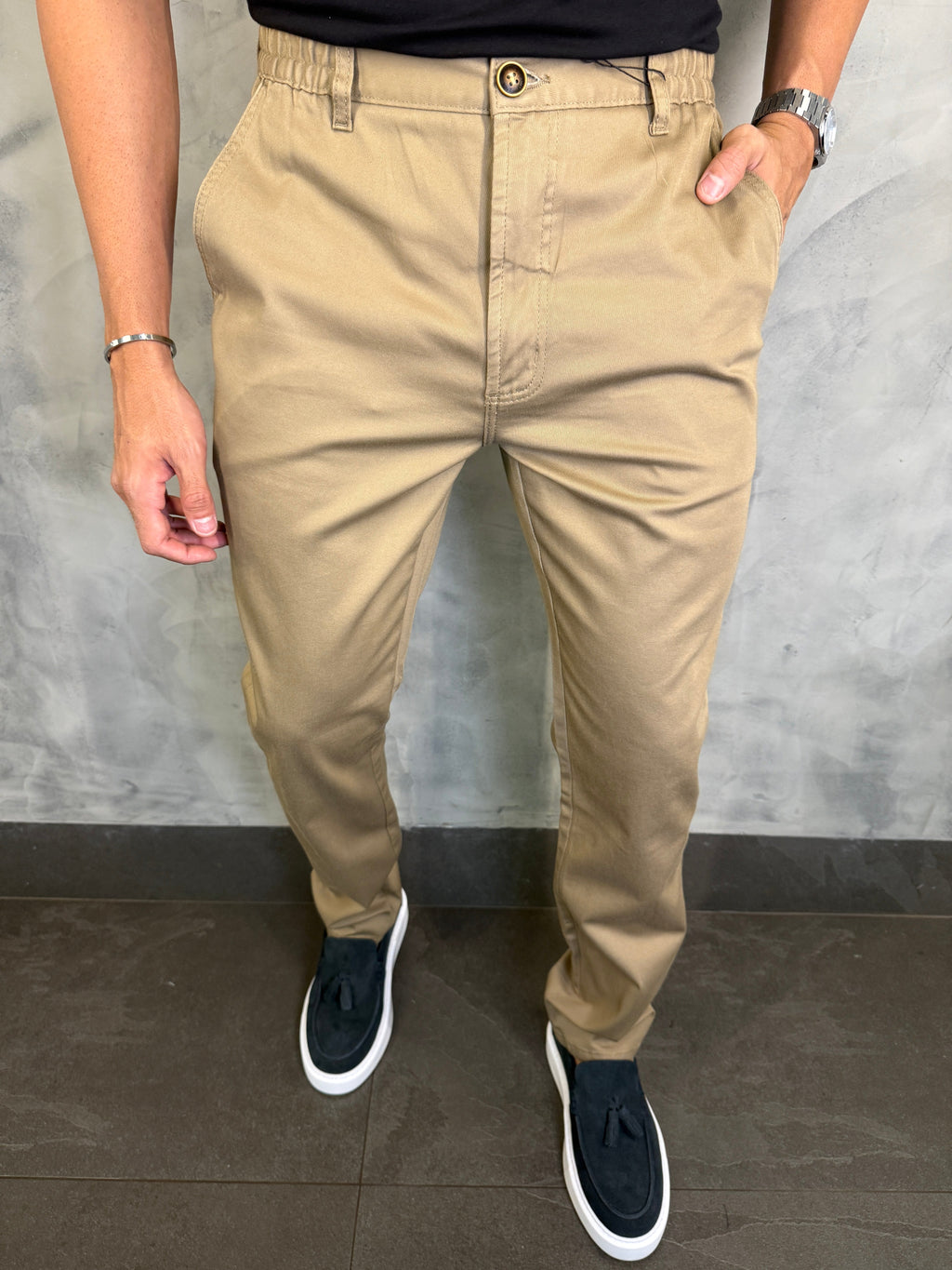 CALÇA SLIM CHINO DLZ CASTANHA