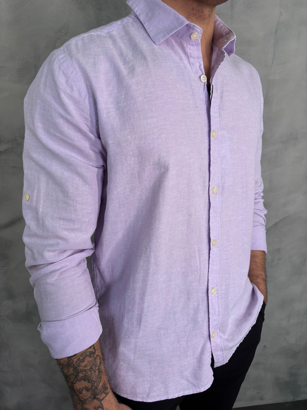 CAMISA M/L MARESIA LILÁS