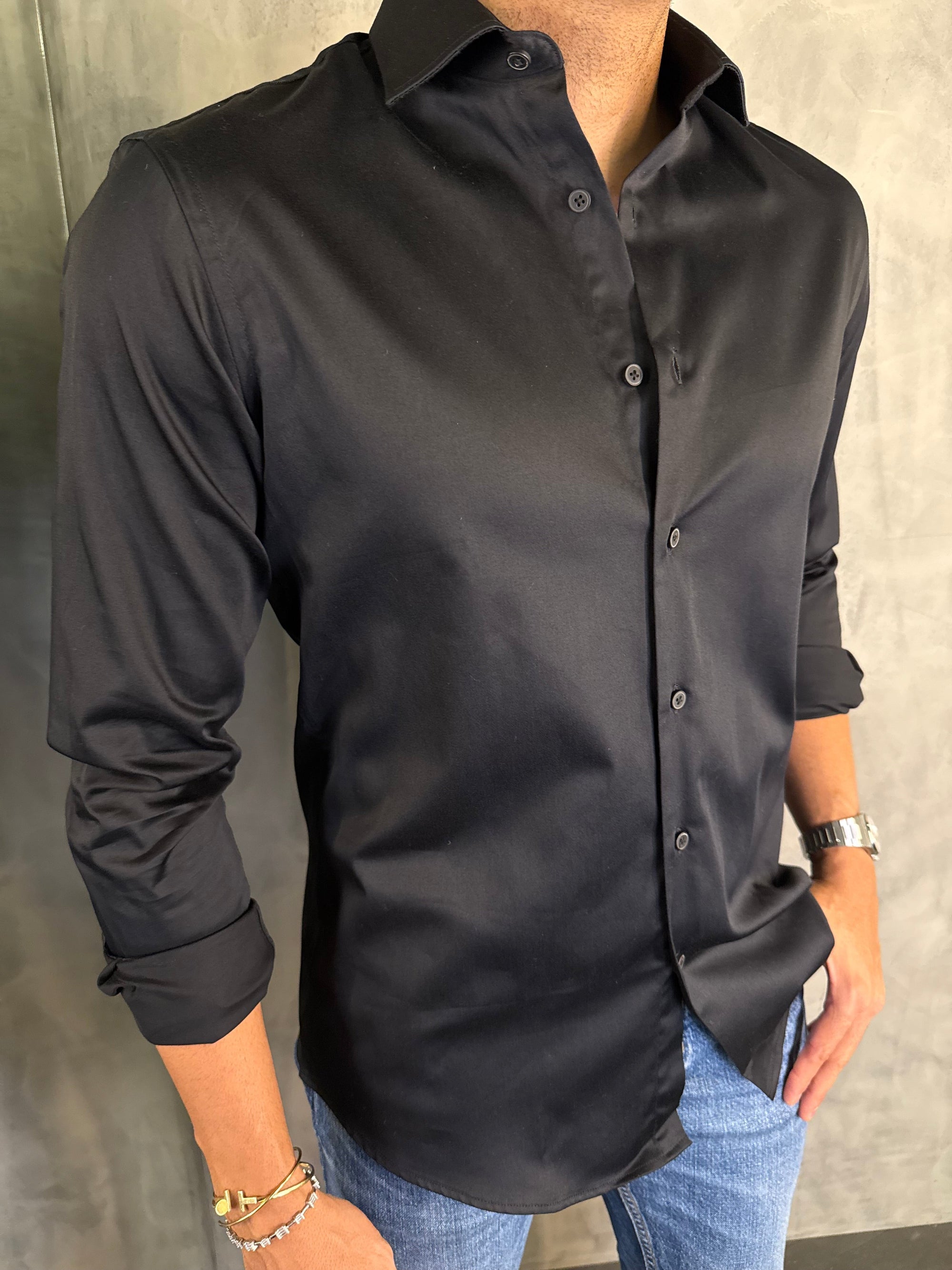 CAMISA M/L ACETINADA