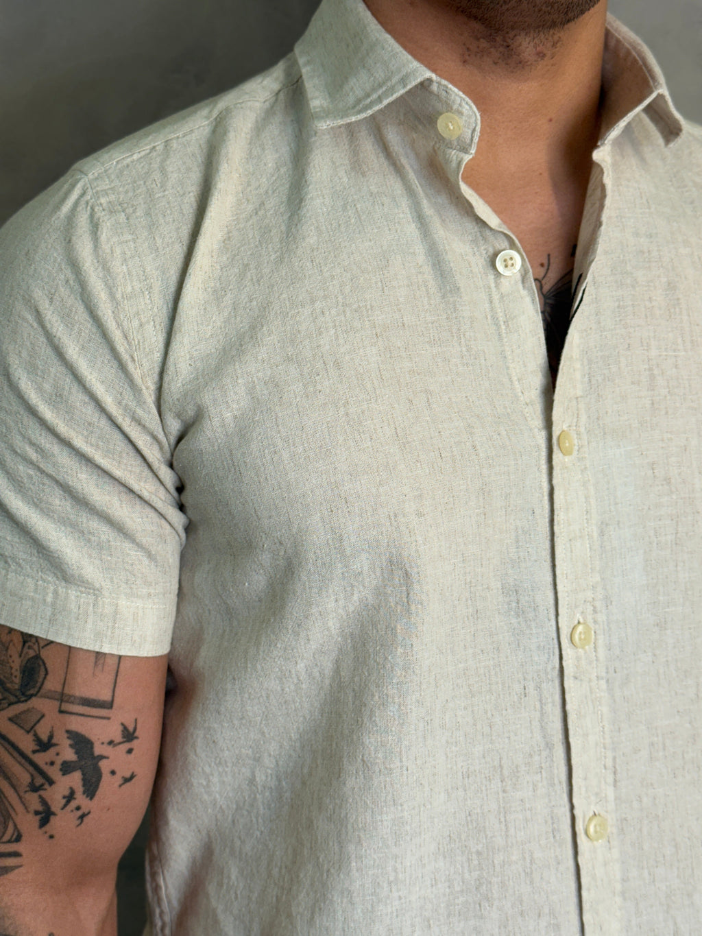 CAMISA M/C MARESIA NATURAL