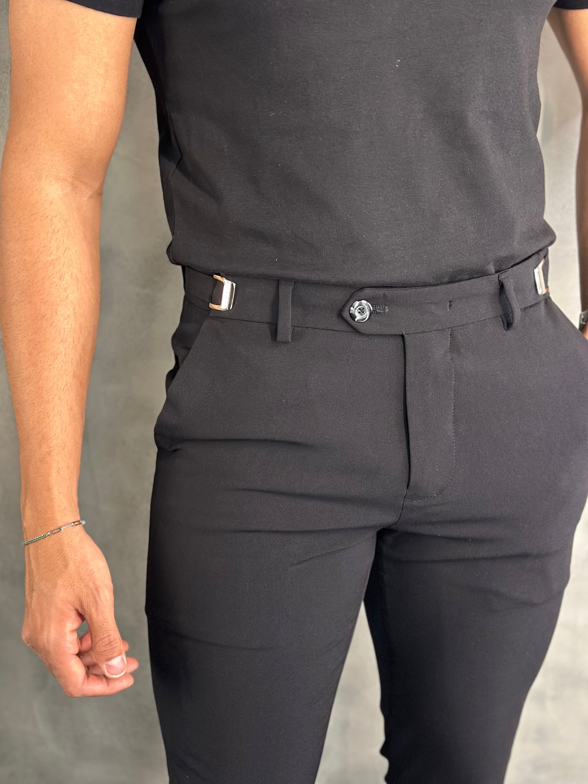 CALÇA ALF ATENAS AJUSTE FIVELA PRETO