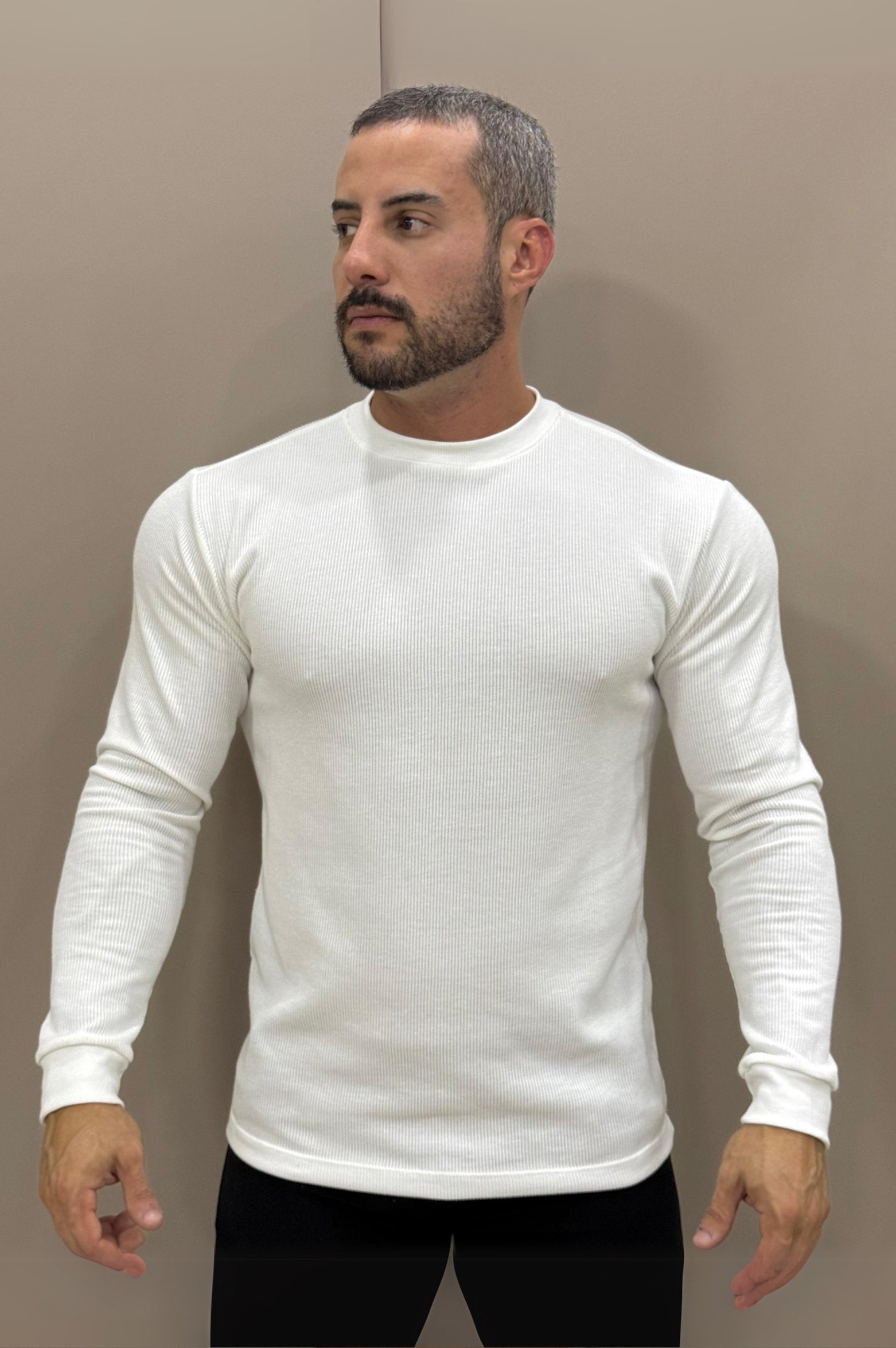 Camiseta Itália Canelada Manga Longa