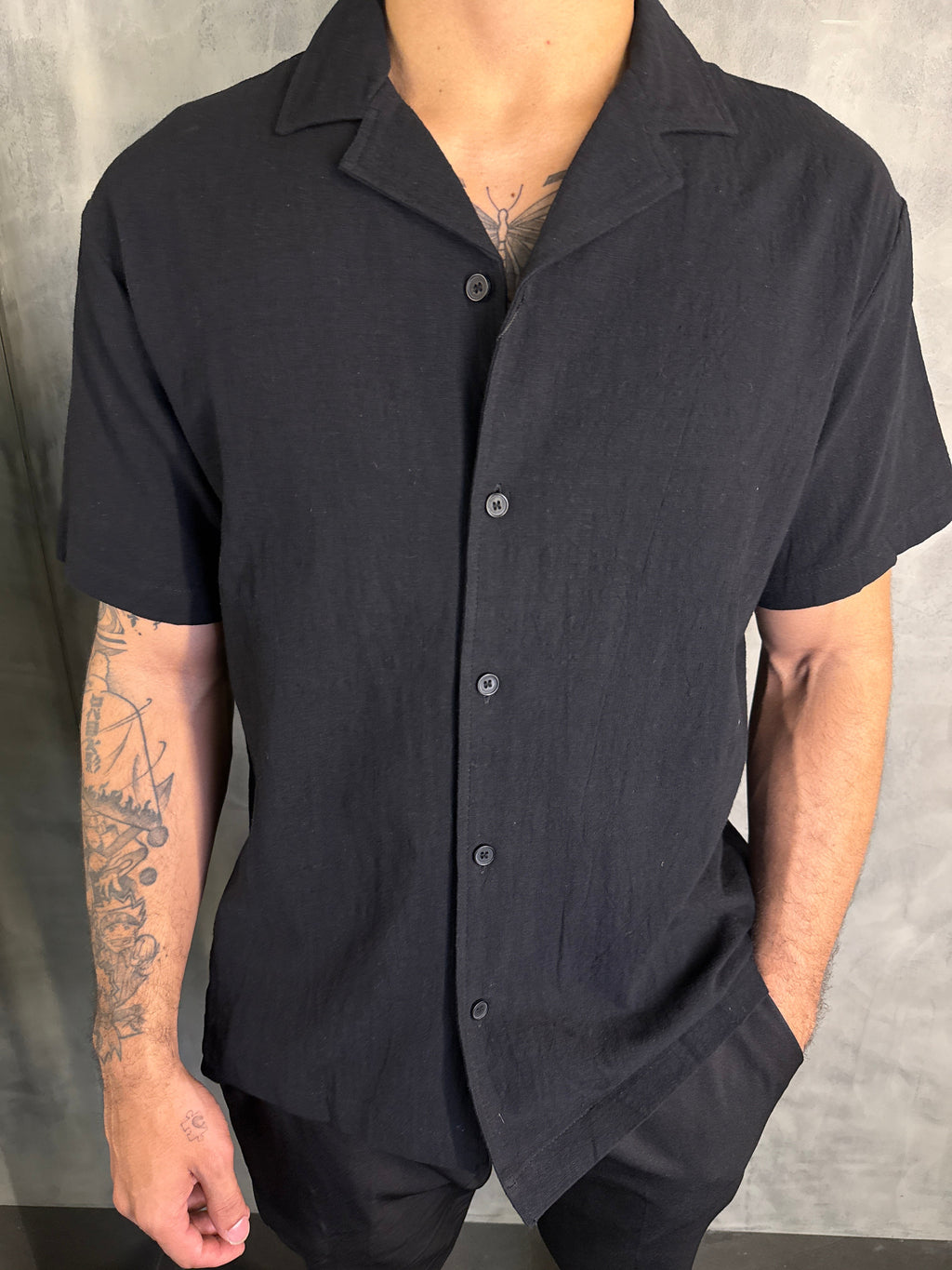 CAMISA M/C GOLA CUBANA