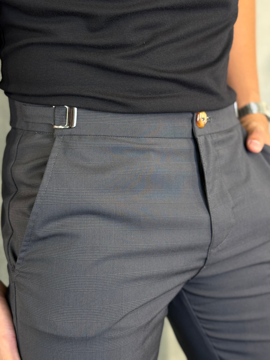 CALÇA ALF. PRÍNCIPE DE GALES PRETO