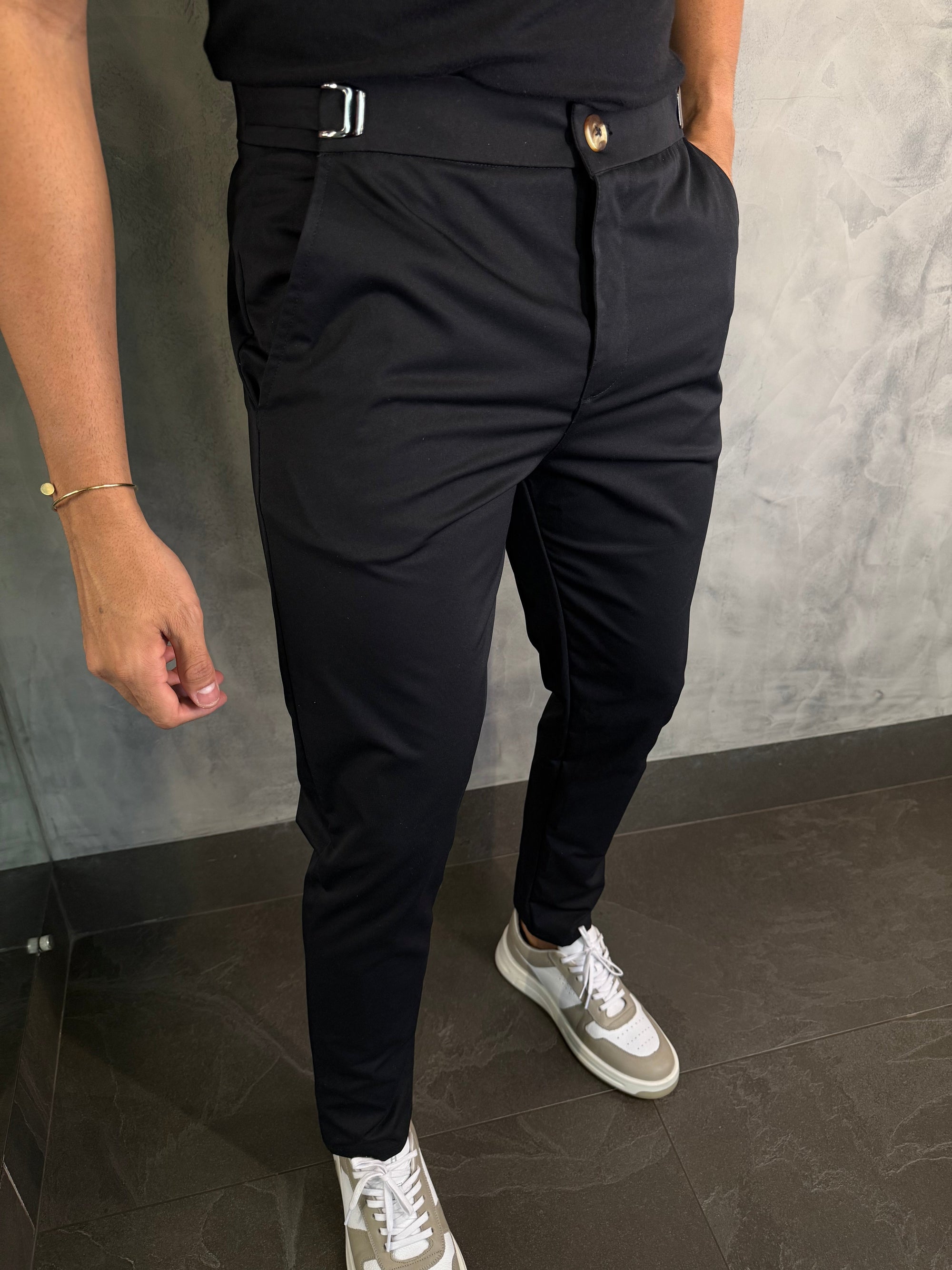 CALÇA ALF. MÔNACO AJUSTE CATRACA PRETO