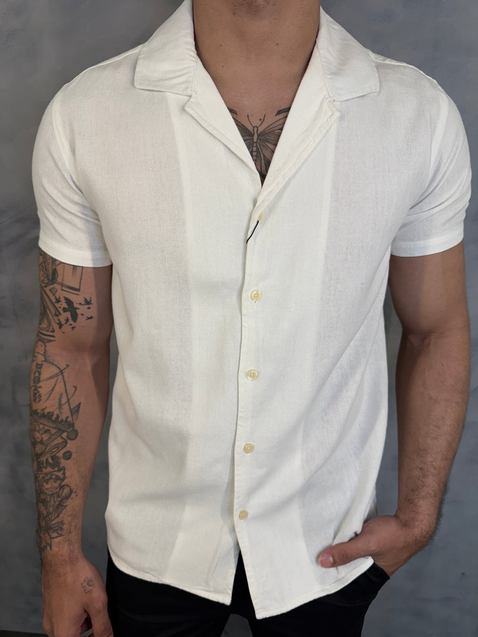 CAMISA M/C MARACÁ PONTO H BRANCO
