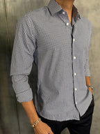 CAMISA M/L BOSSA NOVA XADREZ AZUL
