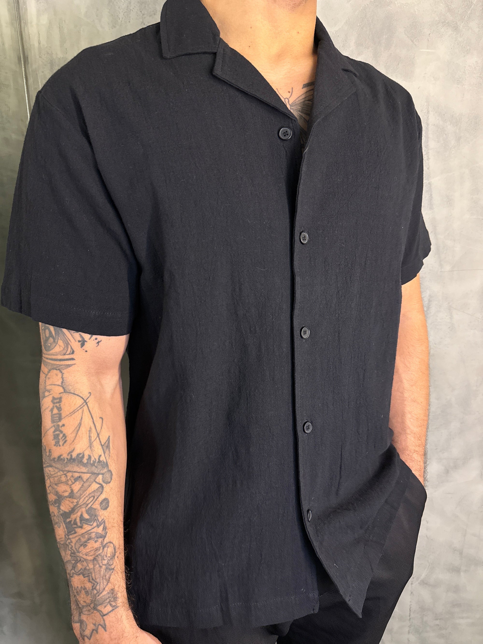 CAMISA M/C GOLA CUBANA