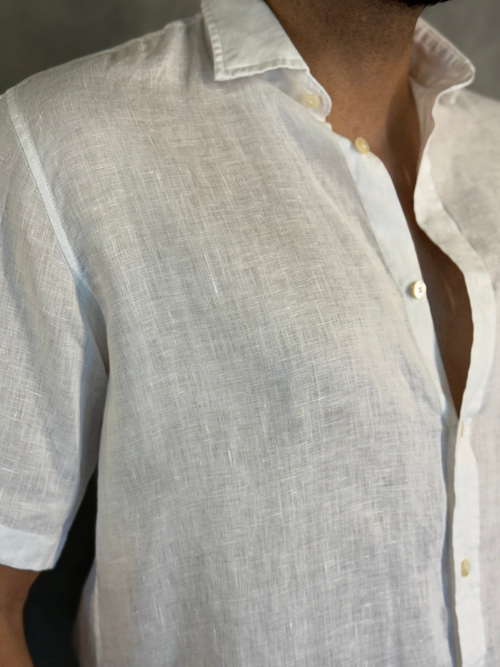 CAMISA M/C PURO LINHO BRANCO