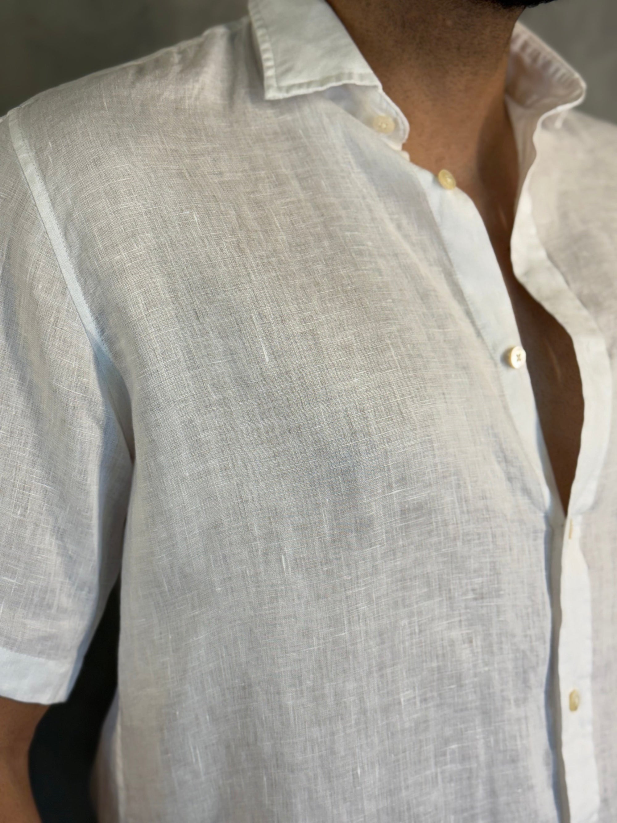 CAMISA M/C PURO LINHO BRANCO