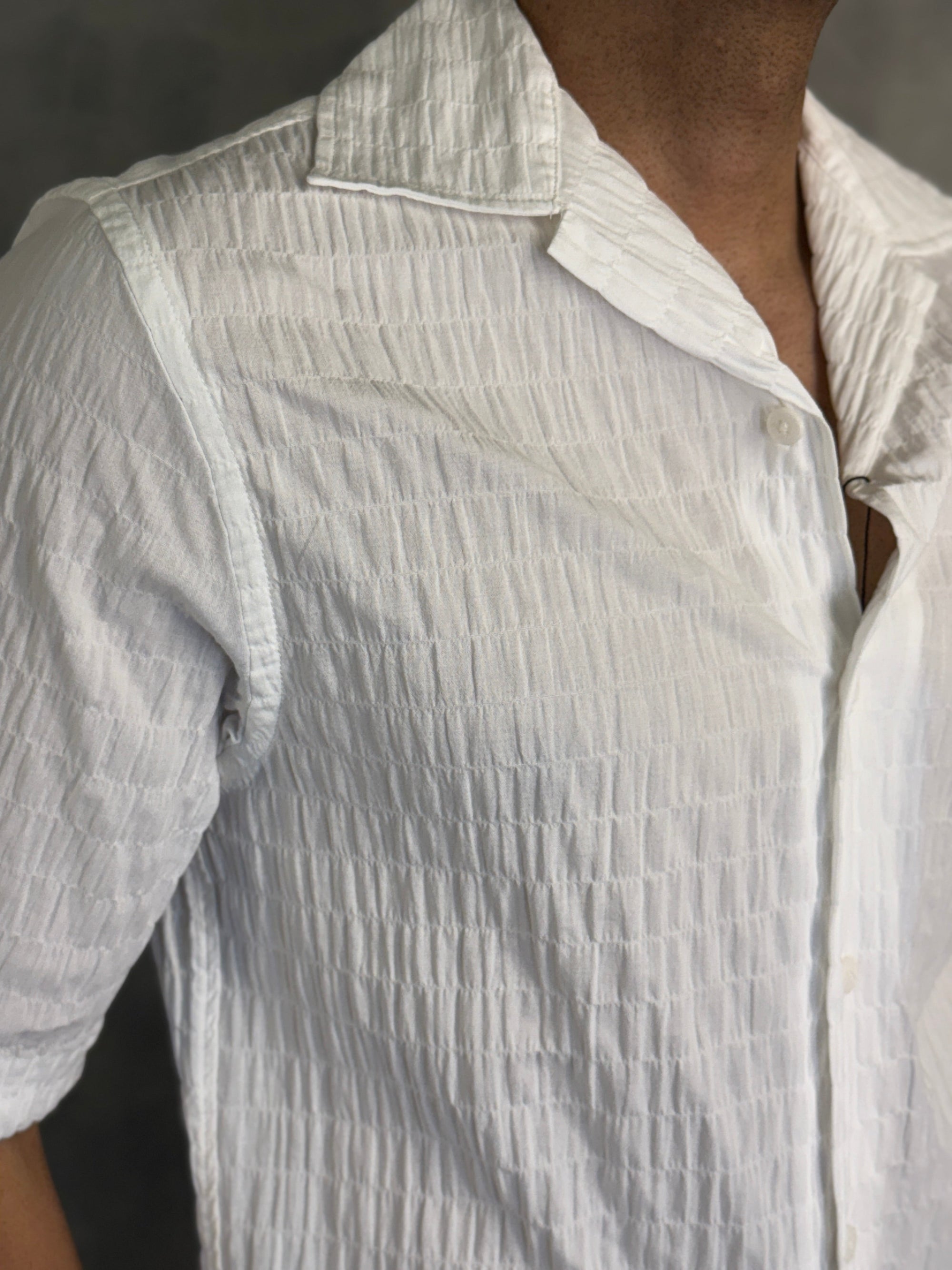 CAMISA M/C TEXTURA BRANCO