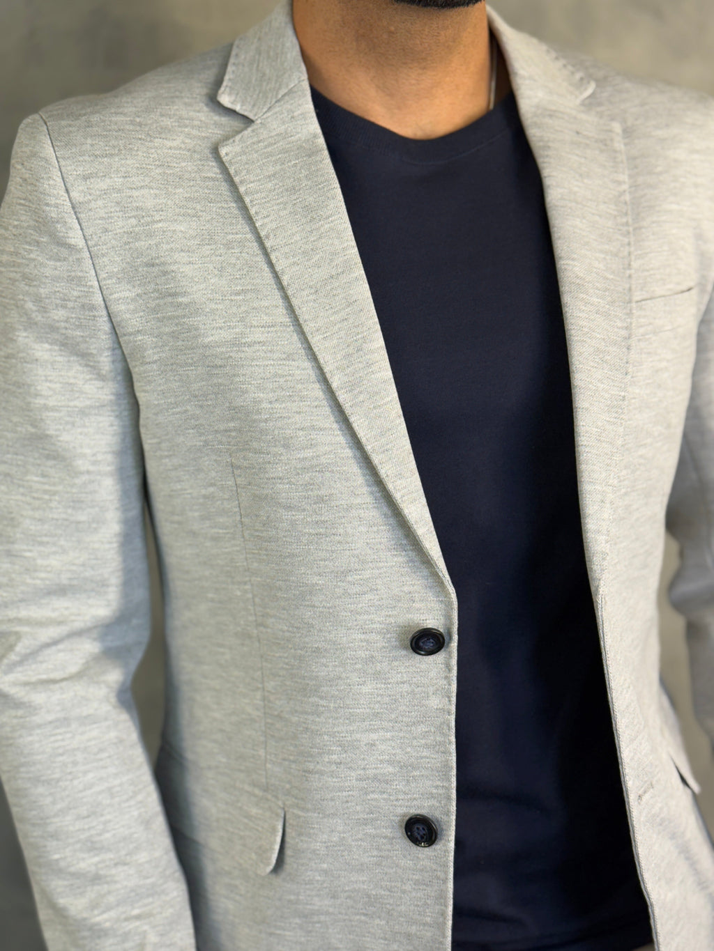 BLAZER MALHA POLIAMIDA CINZA