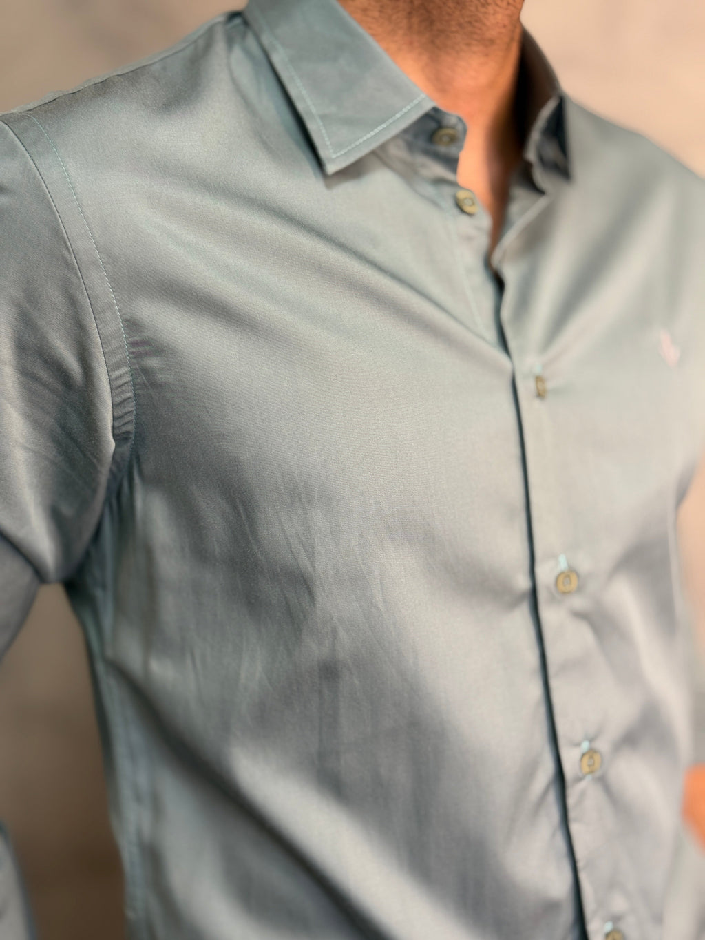 CAMISA M/L ALGODÃO EGÍPCIO SLIM SELECT DLZ VERDE SAVANA