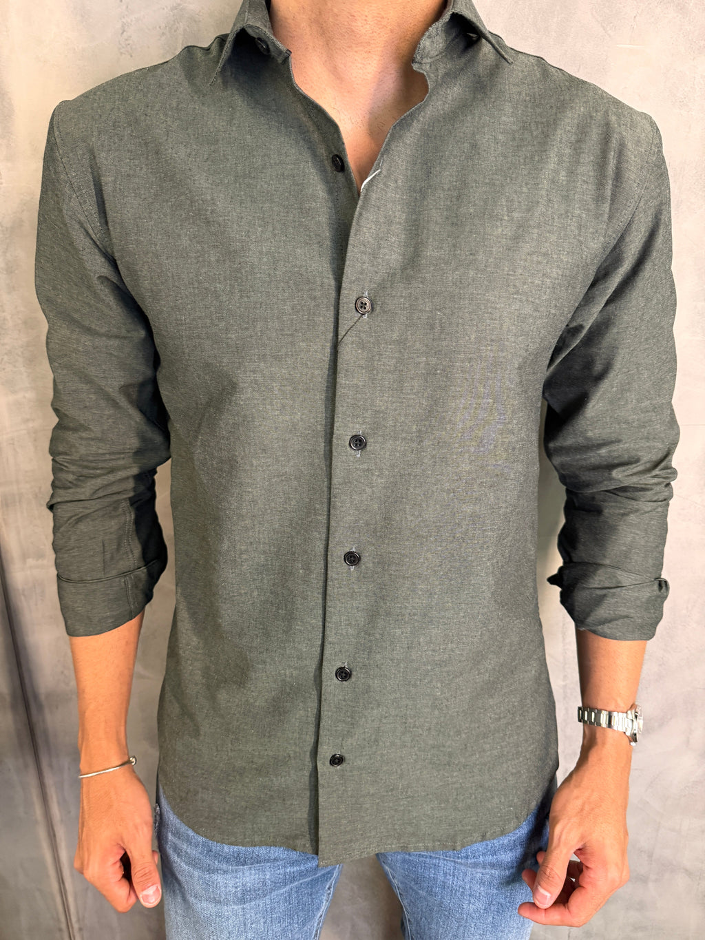 CAMISA M/L SLIM MAQUINETADA