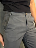 CALÇA ALF. RISCA DE GIZ ÉVORA PONTO H CHUMBO