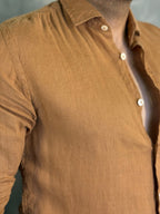CAMISA M/L PURO LINHO FERRUGEM