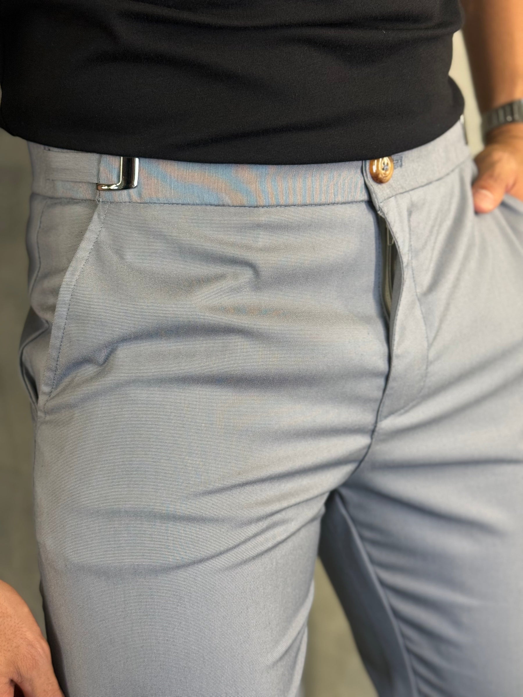 CALÇA ALF. DUBAI PONTO H CINZA