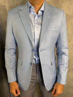 BLAZER SLIM POLIVISCOSE STRETCH LAP LARGA FATIOTA AZUL CLARO