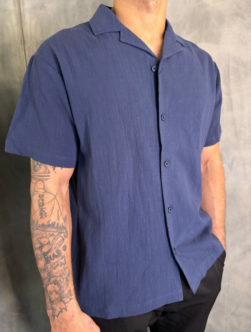 CAMISA M/C GOLA CUBANA