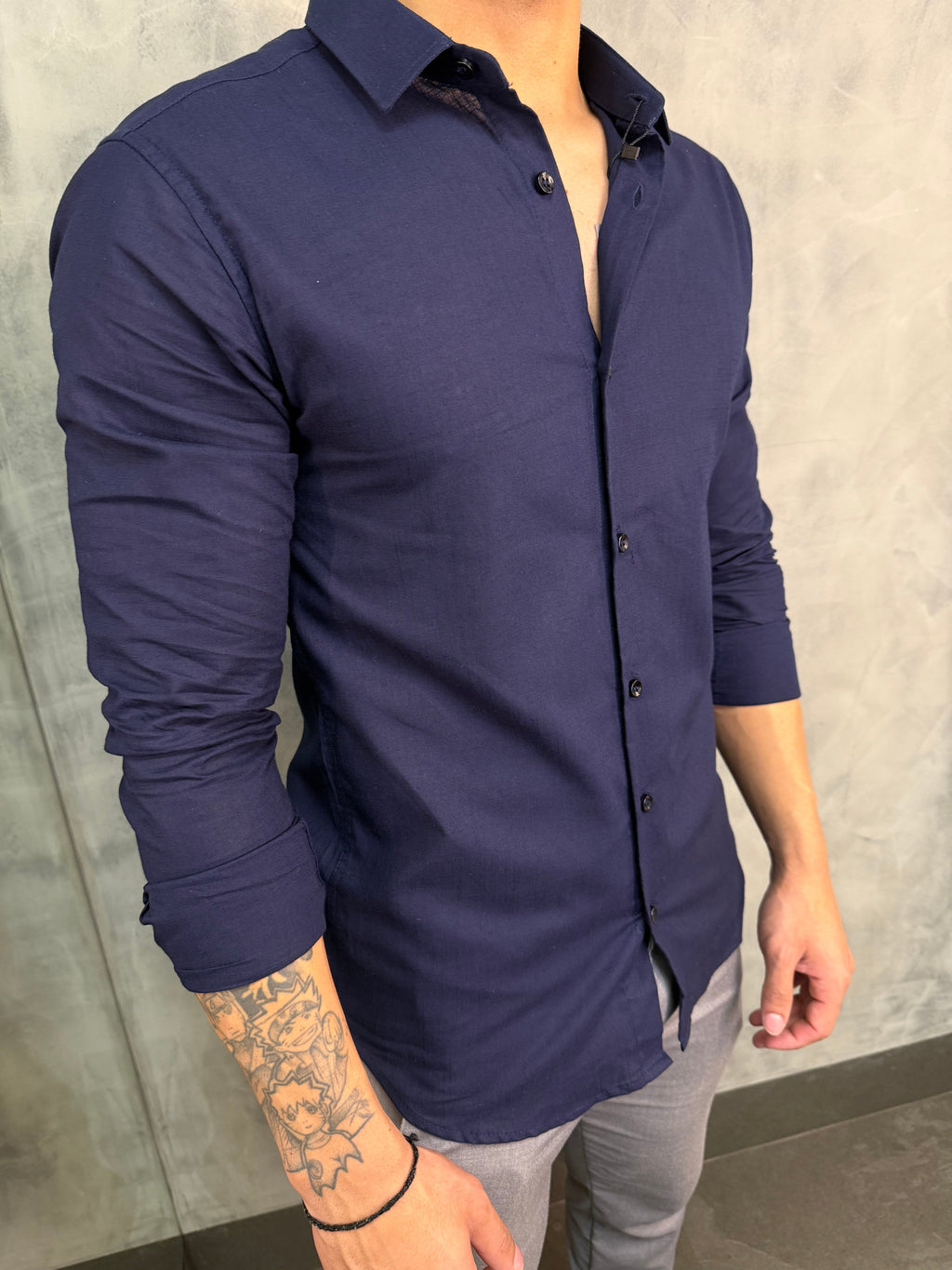 CAMISA M/L FLAME MARINHO