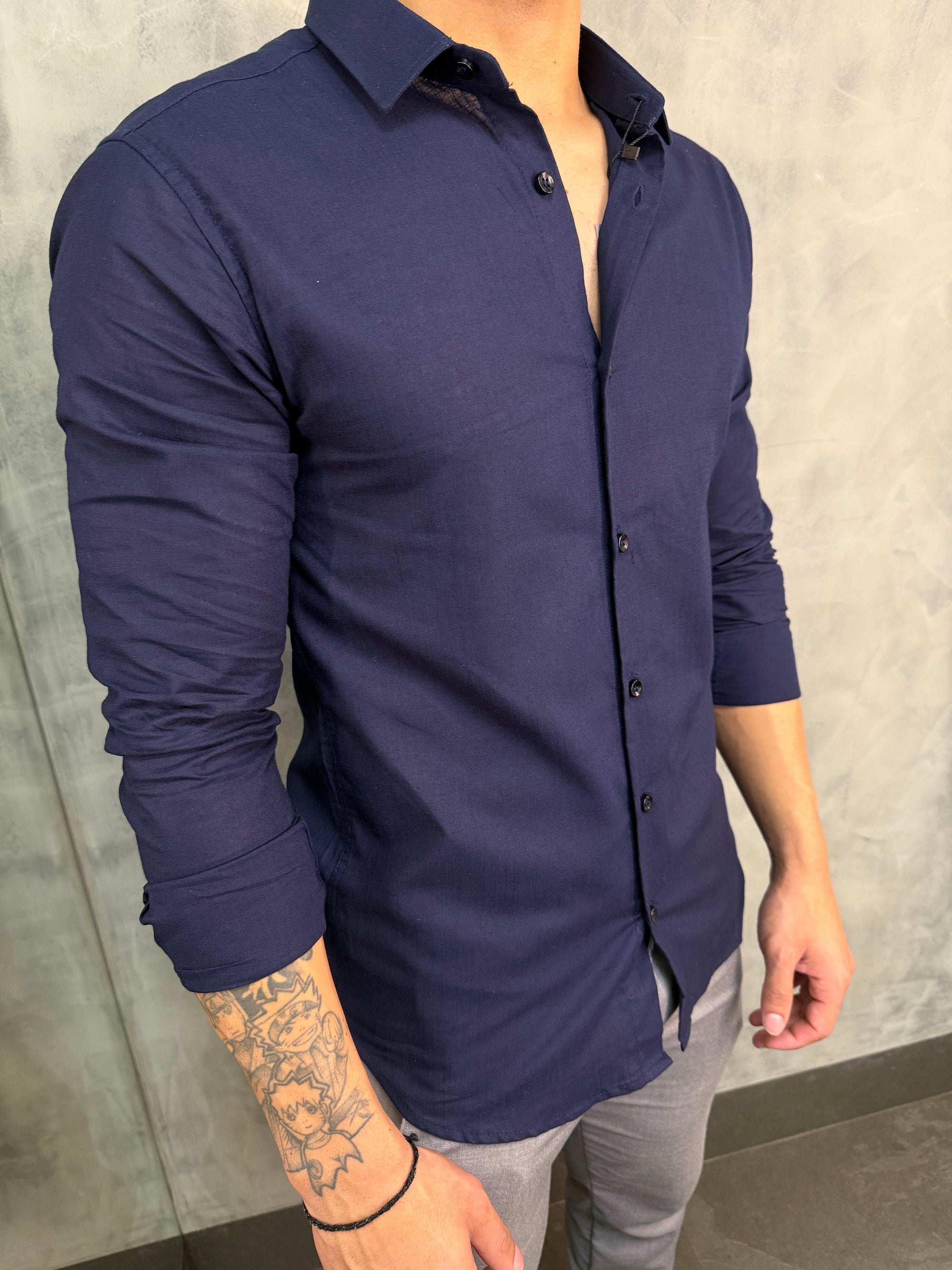 CAMISA M/L FLAME MARINHO