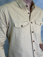 CAMISA M/L DE SARJA BEGE