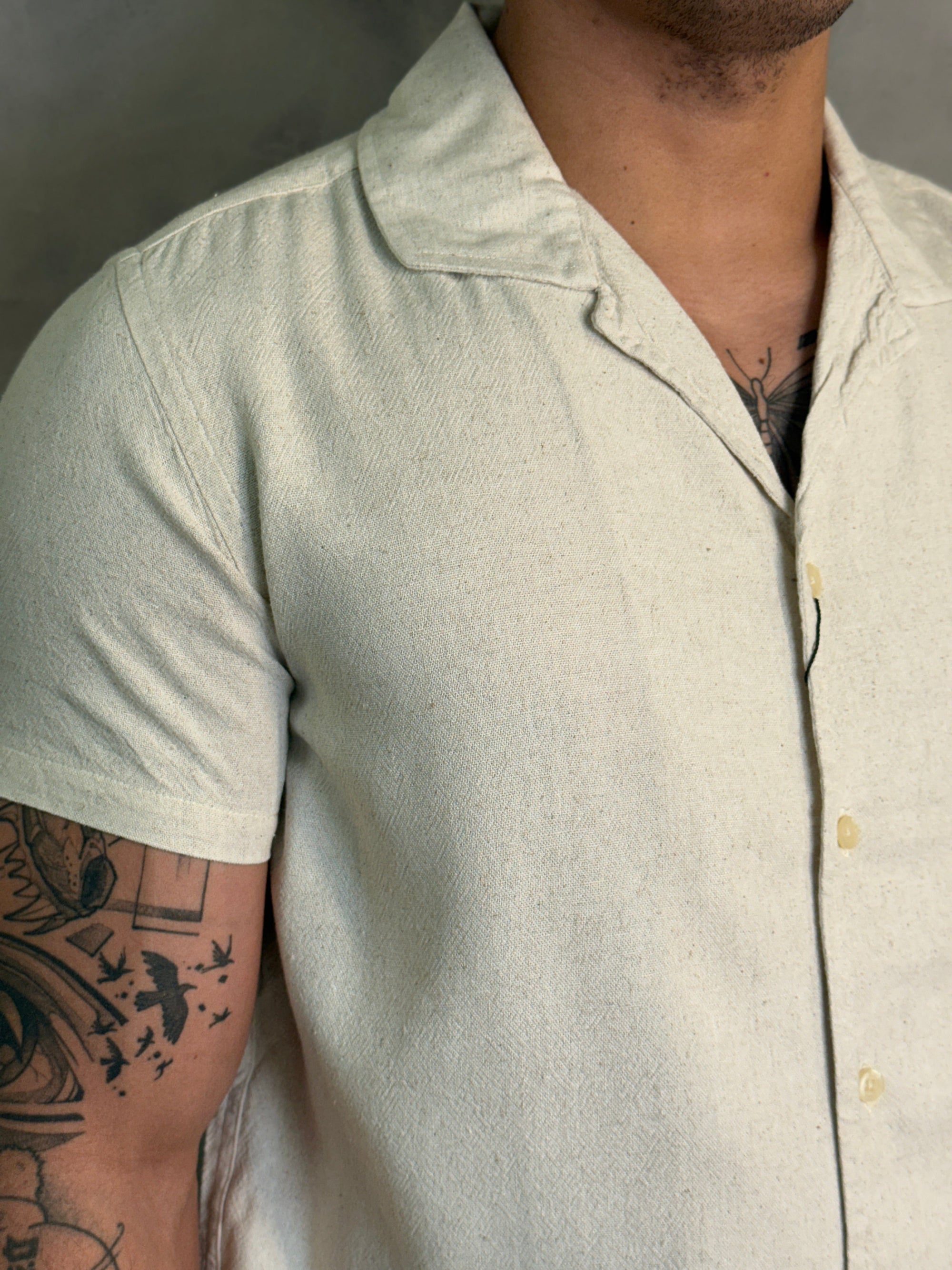 CAMISA M/C MARACÁ PONTO H OFF WHITE