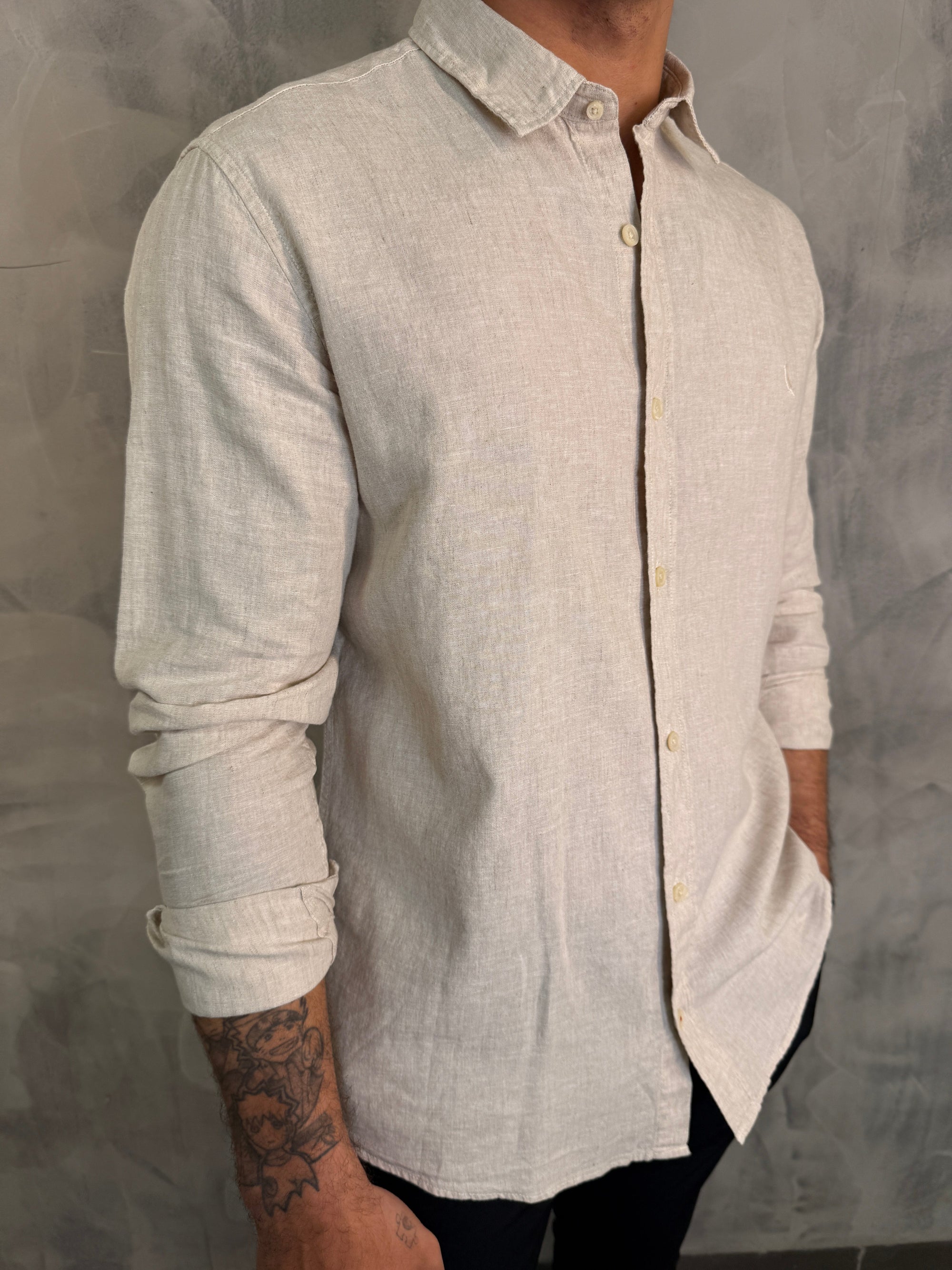 CAMISA M/L LINHO PIENZA RESERVA NATURAL