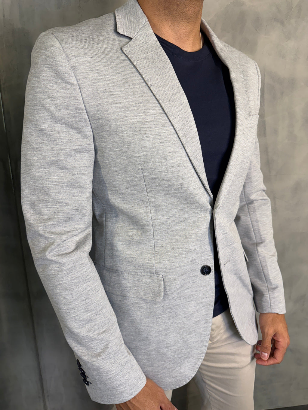 BLAZER MALHA POLIAMIDA CINZA