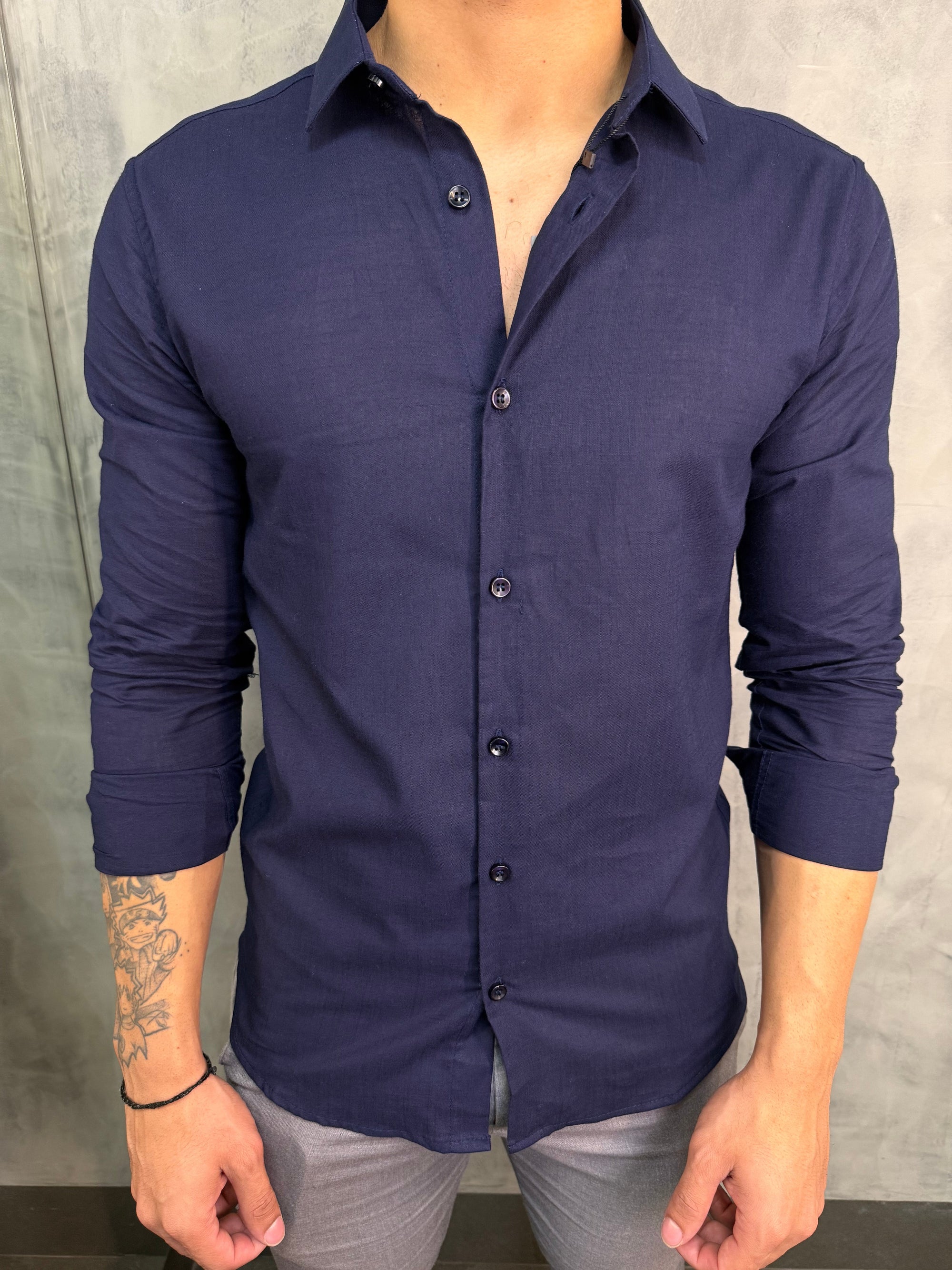 CAMISA M/L FLAME MARINHO