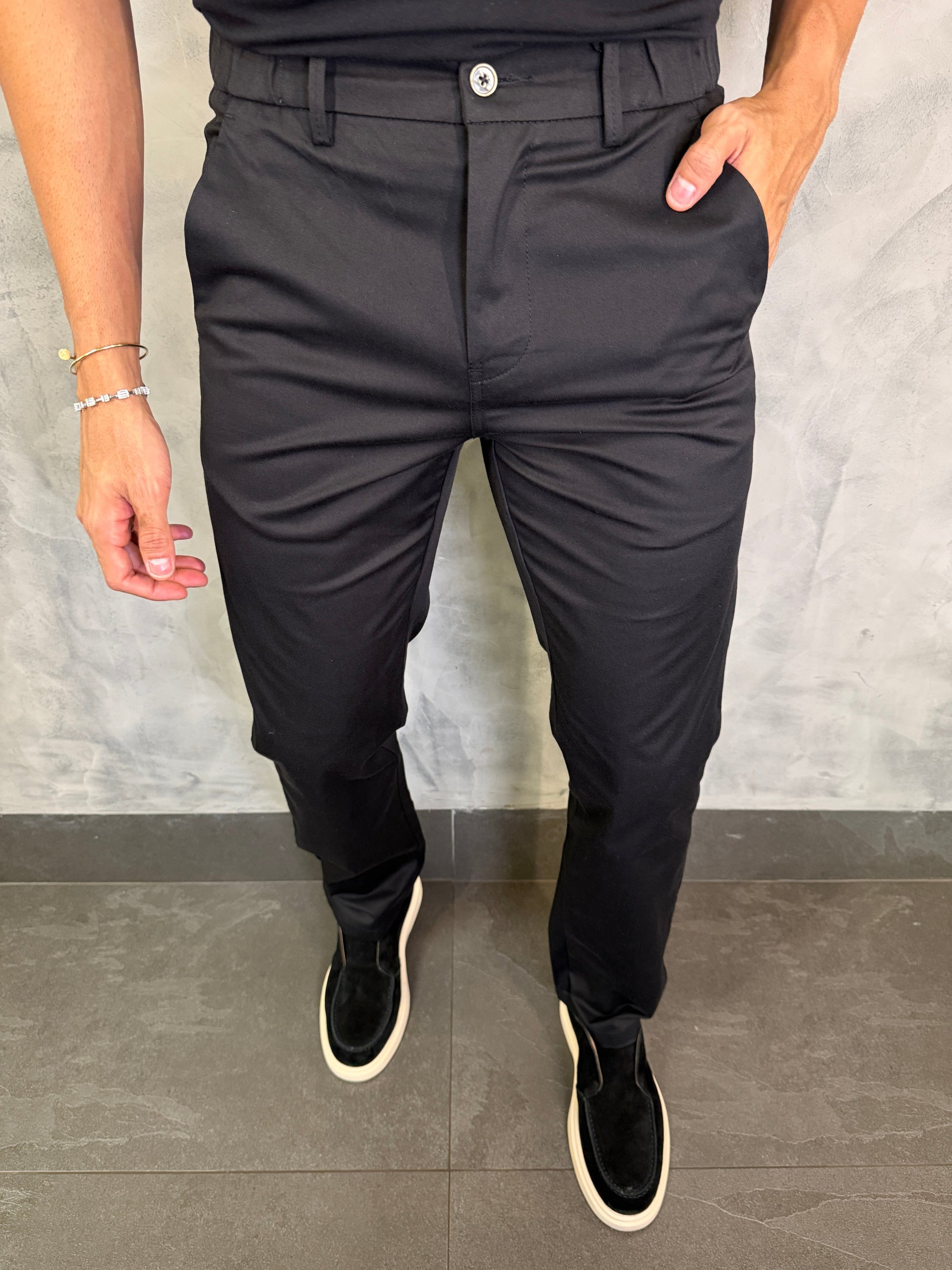 CALÇA SARJA CASUAL STRETCHC CINTURA ELÁSTICA