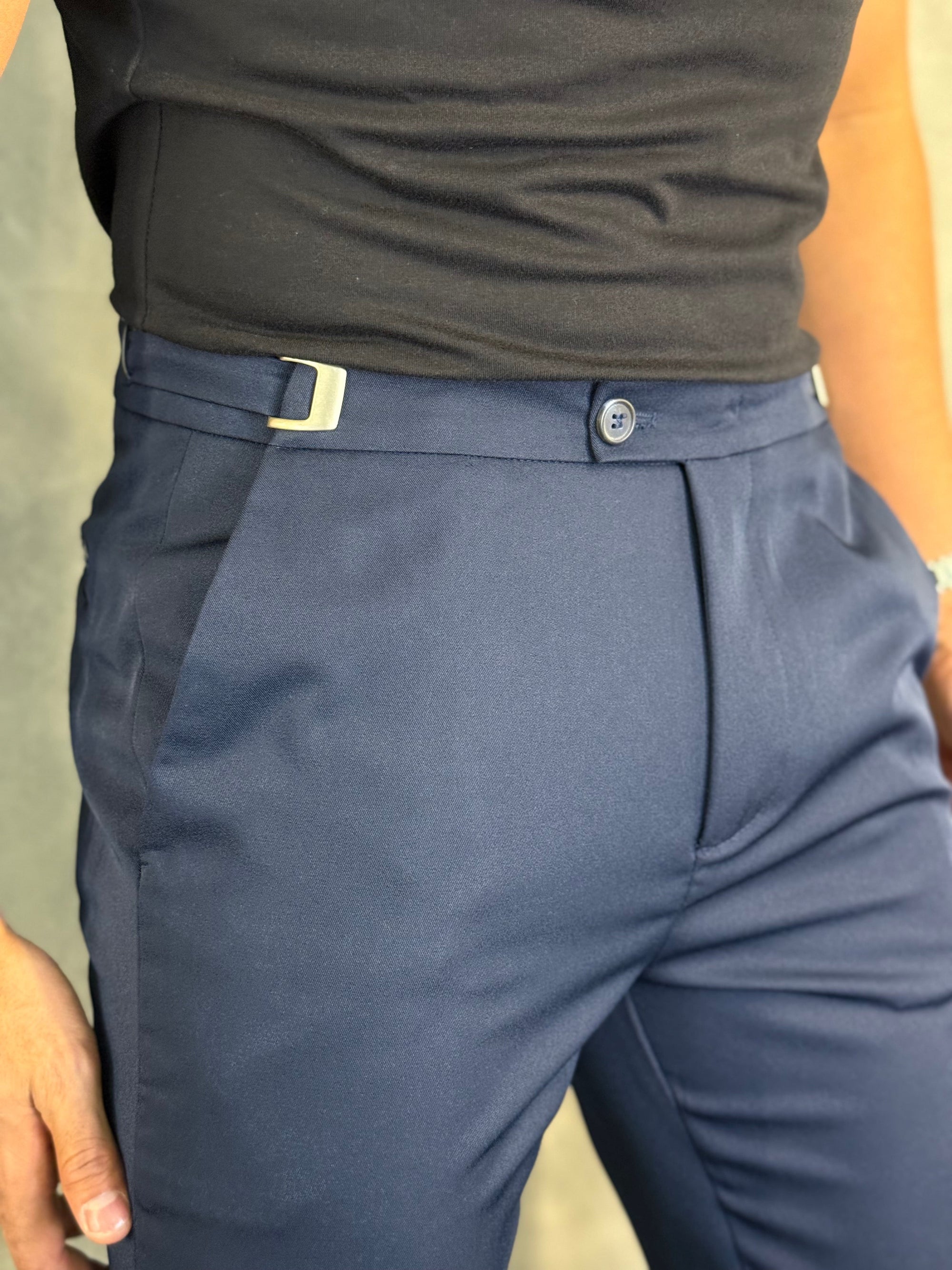 CALÇA ALF. VIENA AJUSTE CATRACA MARINHO