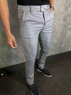 Calça Alf. Xadrez Azul Cl
