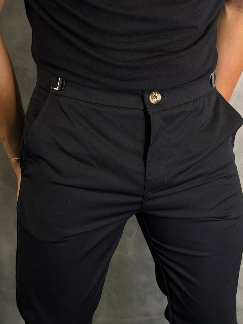 CALÇA ALF. MÔNACO AJUSTE CATRACA PRETO