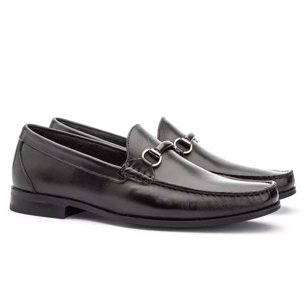 Sapato Masculino Mocassim Em Couro Preto