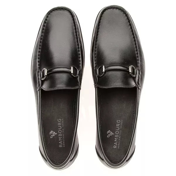 Sapato Masculino Mocassim Em Couro Preto