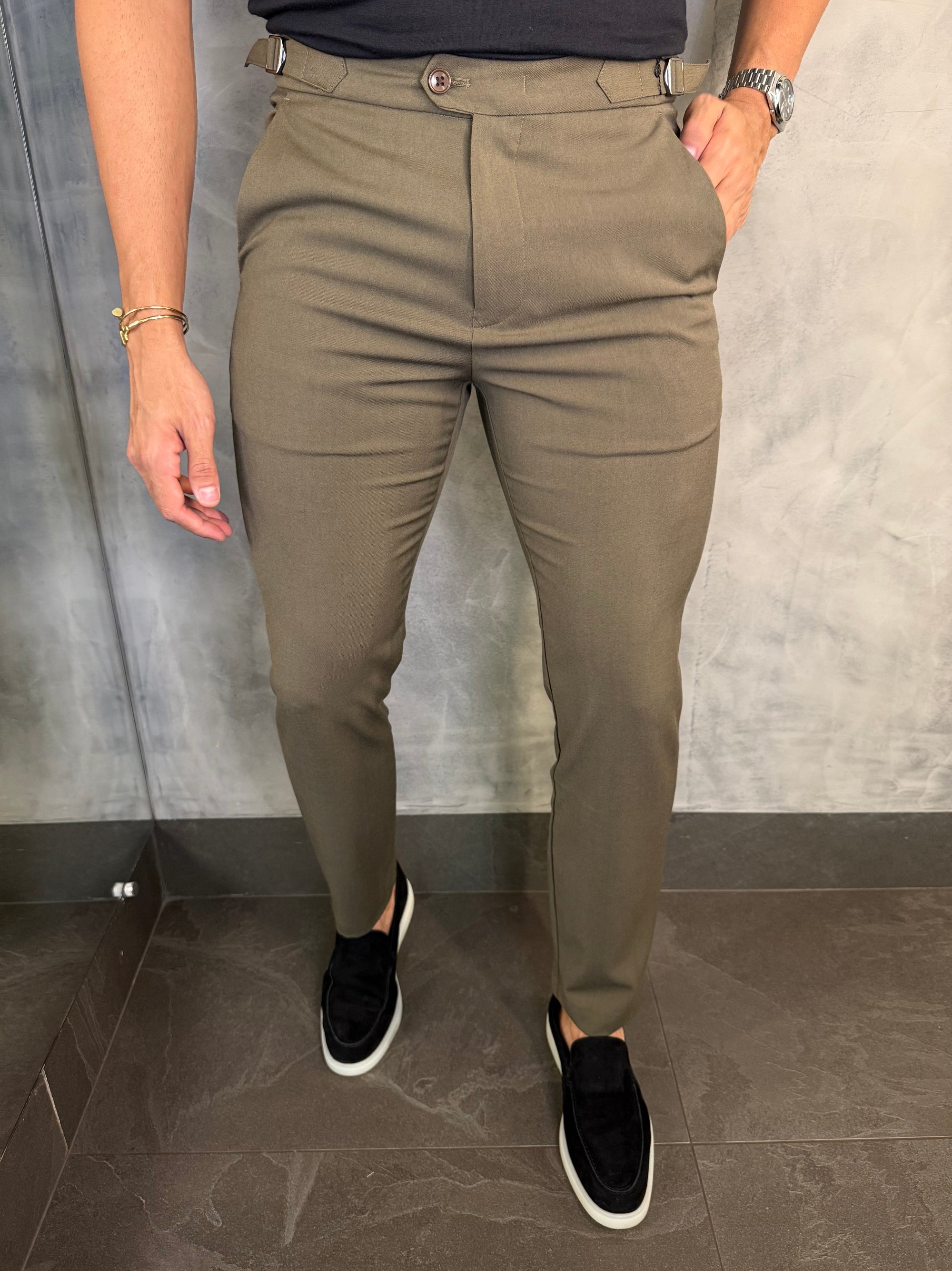 Calça Alf. Skinny Ajuste Fivela
