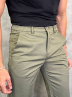 CALÇA SARJA CASUAL STRETCHC CINTURA ELÁSTICA