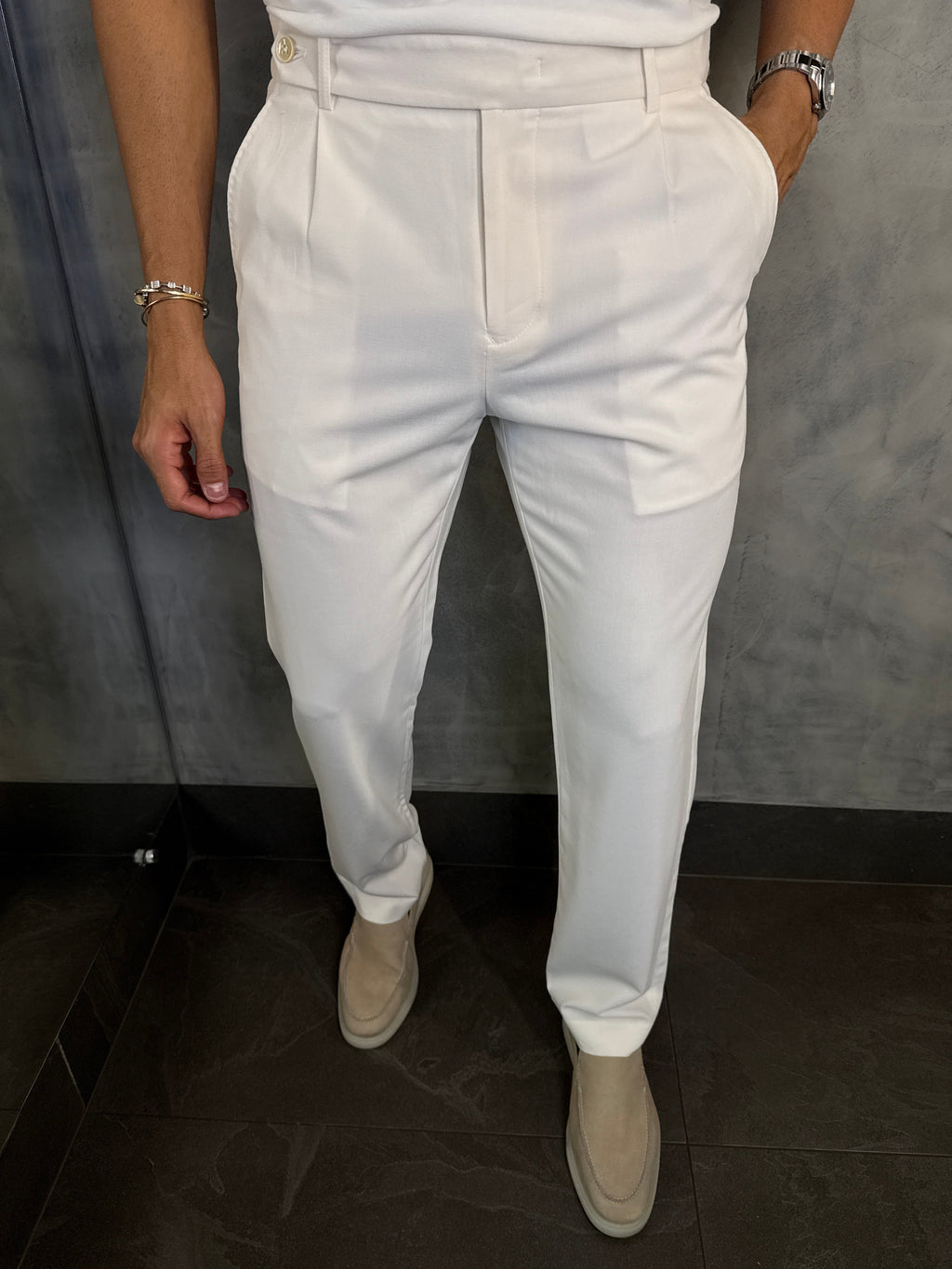 CALÇA ALF. LOOSE BOTÃO PASSANTE
